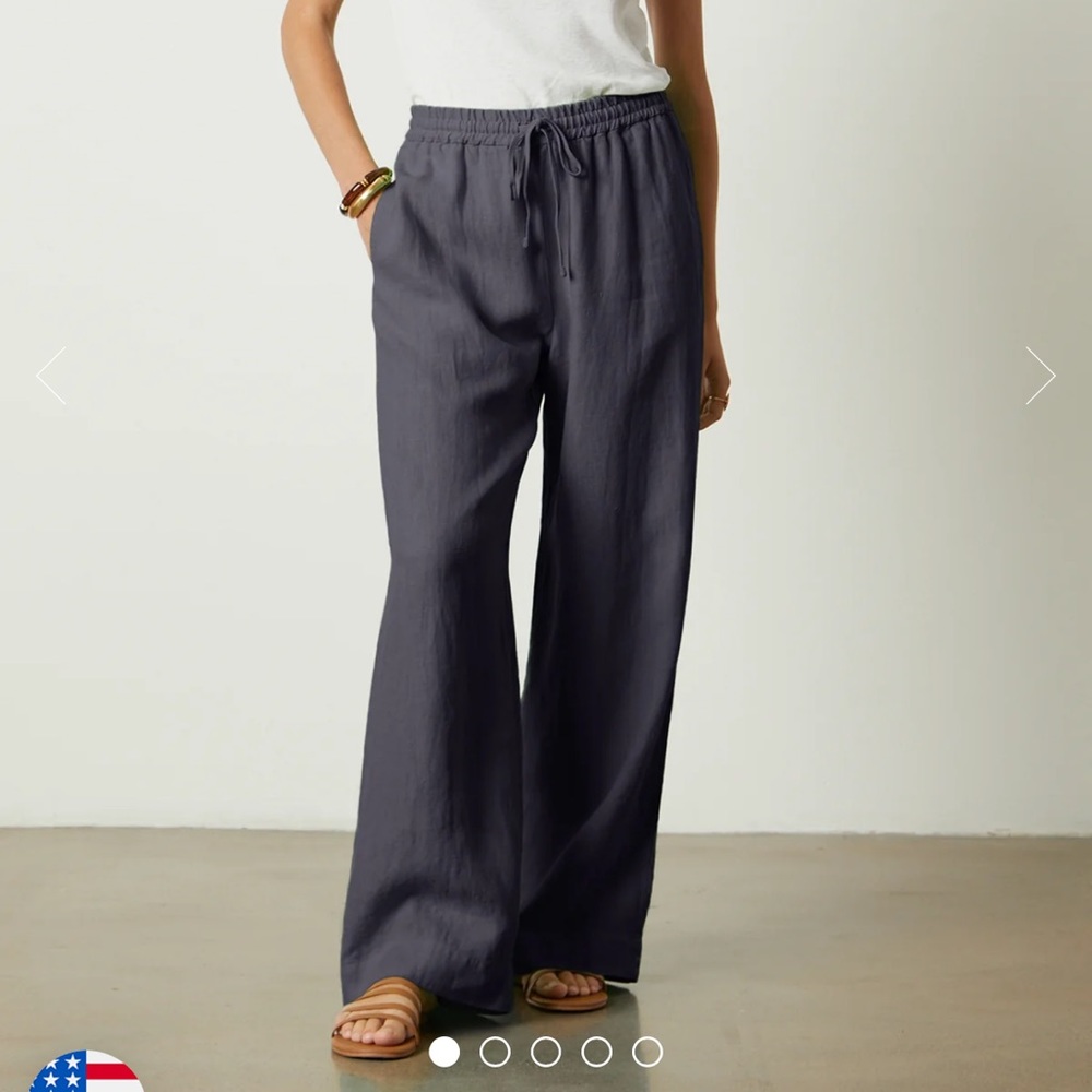 NWT: Velvet by Graham and Spencer Gwenyth Linen Pant size S, Copen